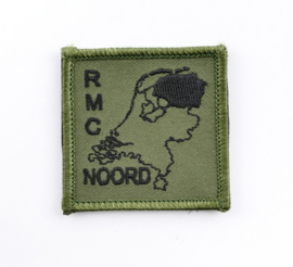 KL Nederlandse leger RMC Noord Regionaal Militair Commandant Noord borstembleem - met klittenband - 5 x 5 cm - origineel