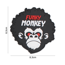 Funky Monkey embleem PVC - 8,5 x 8,3 cm