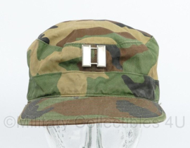 US army woodland cap met originele captain rang - maat 7 ¼ = 58 - origineel