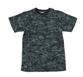 T shirt - US navy Digital navy blue camo NWU - maat Medium