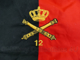 Nederlands leger halsdoek 12 Afdeling Veldartillerie  - rood/zwart -  origineel
