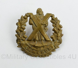 Britse WO2 cap badge The Cameron Highlanders of Ottawa - Kings Crown - 5,5 x 5,5 cm - origineel