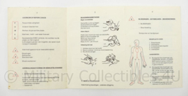 Koninklijke Marine instructiekaart KHBO Kameradenhulp bij ongevallen  - origineel