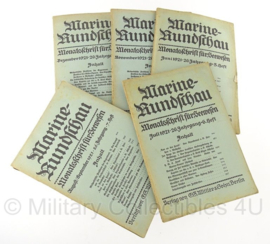 Boek Marine Rundschau - 1921 - set van 5 boeken - origineel