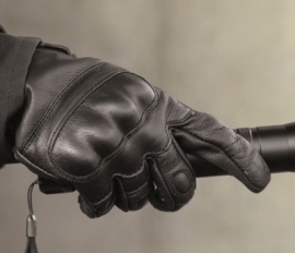 Tactical Glove Handschoen - echt leer - Zwart