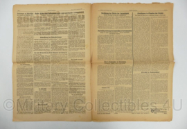 WO2 Duitse krant Tageszeitung nr. 214 13 september 1943 - 47 x 23 cm - origineel