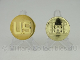 Collar disc set US Engineers- Enlisted - 1 PAAR