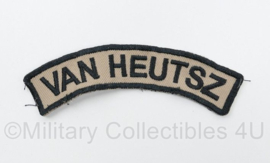 KL Nederlandse leger van Heutsz straatnaam - 10,5 x 3 cm - origineel
