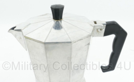 Koffie percolator aluminium voor 6 kopjes - 16,5 x 10 x 18 cm - gebruikt