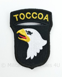 WO2 US Army 101st Airborne Division "TOCCOA" patch met klittenband- 8,4 x 6 cm