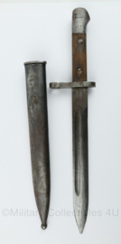 Turkse M1913 bajonet met schede voor bij het M1893 en M1903 Mauser geweer  - origineel