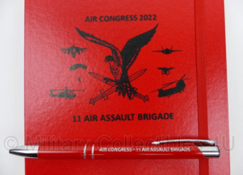 LUMBL 11 Luchtmobiele Brigade 11 Air Assault Brigade Air Congress 2022 notitieblok met pen - 14,5 x 1,5 x 21,5 cm - nieuw - origineel