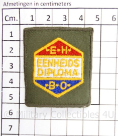 Defensie eenheidsdiploma EHBO GVT - 5 x 5 cm - origineel