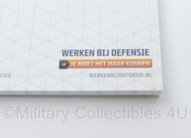 Werken bij Defensie "Je Moet Het Maar Kunnen" notitieblok - 15 x 11 cm -  NIEUW - origineel