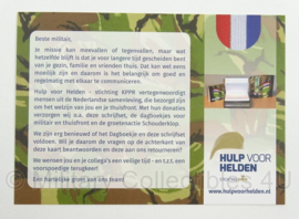 KL Landmacht  Veldpost set - Hulp voor Helden Stichting KPPR - afmeting 22 x 16 cm - origineel
