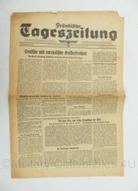 WO2 Duitse krant Frankische Tageszeitung nr. 13 17 januari 1944 - 47 x 32 cm - origineel