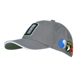 Baseball cap - D day uitvoering - met patches van alle divisies - Green, Khaki of Wolf grey
