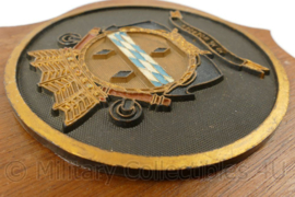 KM Koninklijke Marine wandbord Hr. Ms. Woerden - 15½ x 15½ x 1½ cm - origineel