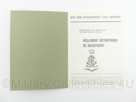 KL Nederlandse leger VS 27-3103 Voorschrift Reglement Betreffende de Krijgstucht 1974 - 14 x 10 cm - origineel