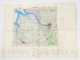 WW2 British War Office map 1944 Central Europe Hamburg - 87,5 x 65 cm - origineel