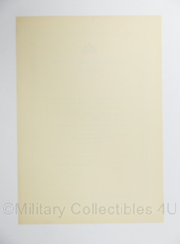 Defensie oorkonde onderscheidingsteken voor langdurige dienst als officier - 29,5 x 20,5 cm - ongebruikt - origineel