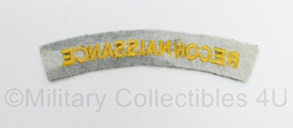 Britse leger Reconnaissance shoulder title - 12 x 3 cm - origineel