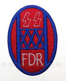 US Fury FDR 30th infantry division "the old Hickory" embleem -  afmeting 4,5 x 7 cm - replica WO2