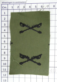 US Army Infantry officer collar insignia subdued - 11 x 7 cm - nieuw - origineel