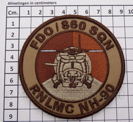 KM Koninklijke Marine, Korps Mariniers FDO 860th Squadron embleem -  met klittenband - diameter 9 cm