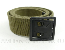 US Army OD Olive Drab manschappen broekriem US JQMD 1945 - 100 x 3 cm -  origineel