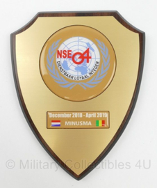 KL Wandbord NSE04 Minusma Mali VN Missie 2018/2019 - 17,5 x 1,5 x 22,5 cm - origineel