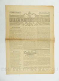 Duitse krant Liller Kriegszeitung 4 Kriegsjahr nr. 59 Lille 22 januari 1918 bezet Frans gebied - 47 x 32 cm - origineel