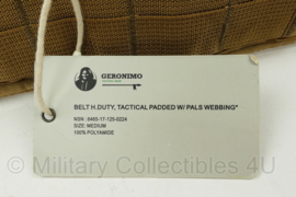 KL Combat Belt Coyote Geronimo heavy duty tactical belt - maat Large  - nieuw met kaartje er aan - origineel