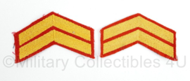 Korps Mariniers Barathea Korporaal rangen paar - 9 x 4,5 cm - origineel