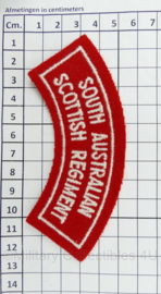 WO2 Australische South Australian Scottish Regiment shoulder title - 12 x 5 cm - origineel