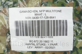 Defensie Gamaschen NFP Multi camo PAAR - large - nieuw in de verpakking  - origineel