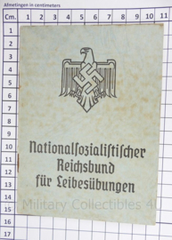 Wo2 Duitse Nationalsocialistische Reichsbund fur Leibesubungen oorkonde boekje 1942 Reichsbahn - origineel Wo2 Duits