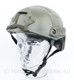 MICH FAST helm met rails en bril DSI Helm - Wolfgrey - nieuw gemaakt