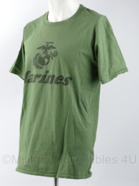 USMC US Marines shirt groen - maat Extra Large - gedragen - origineel