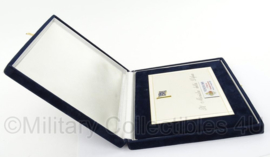Italiaanse leger wandbord / plaque  in geschenkdoos - afmeting totaal 28 x 23 x 3,5 cm - origineel