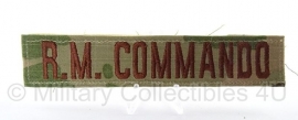 Borstembleem Brits MTP camo Royal Marines 'R.M. Commando' - met klitteband - origineel