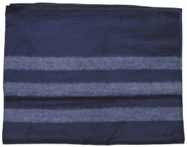 Nieuw gemaakte legerdeken - blauw met grijze strepen - Russisch model - 210 x 140 cm