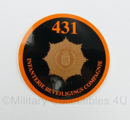 KL Nederlandse leger 431 Infanterie BeveiligingsCompagnie Van Heutsz sticker - diameter 10 cm - origineel