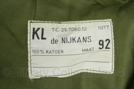 KL Nederlandse leger overgangsmodel van M58 naar M78 uniform jas 1977 - maat 92 - nieuw - origineel