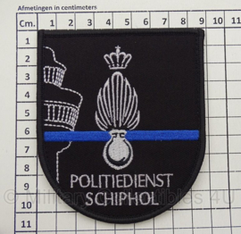 Kmar Koninklijke Marechaussee politiedienst Schiphol embleem - met klittenband - 10,5 x 9 cm