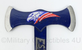 Estwing Black Eagle Double Bit Axe Blue Grip bijl met hoes - licht gebruikt - origineel