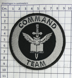 Command Team embleem Black and Grey met klittenband - diameter 9 cm