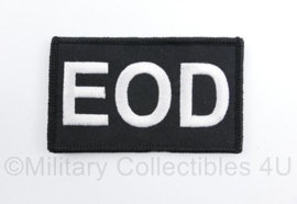 EOD Explosieven Opruimingsdienst Defensie embleem BLACK - met klittenband - 8,5 x 5 cm