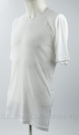 Defensie t-shirt wit - korte mouw - 100% polyester - maat Small of Medium - gedragen - origineel