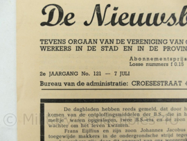 krant de Nieuwsbode - 7 juli 1945 - origineel